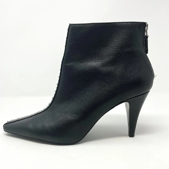 Zara Faux Leather  Studded Boots Booties Heels Sz 9 - Picture 7 of 9